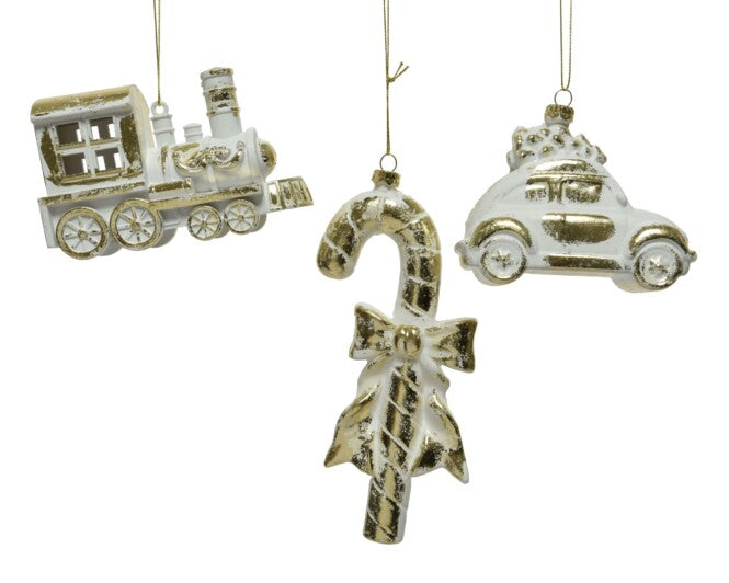 Shatterproof Antique White Gold Hanger 12cm