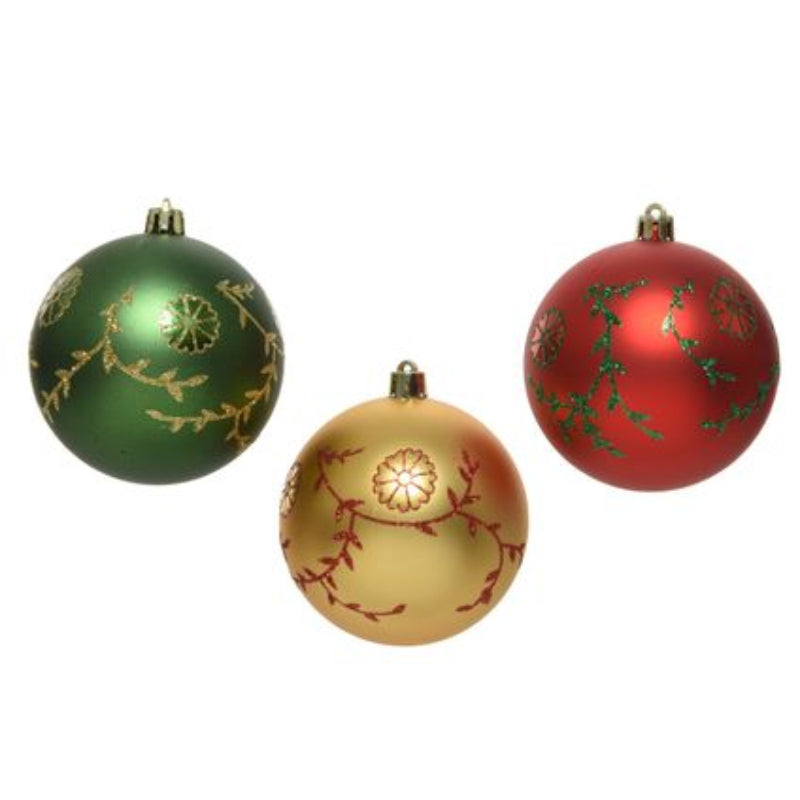 Shatterproof Bauble With Leaf Design