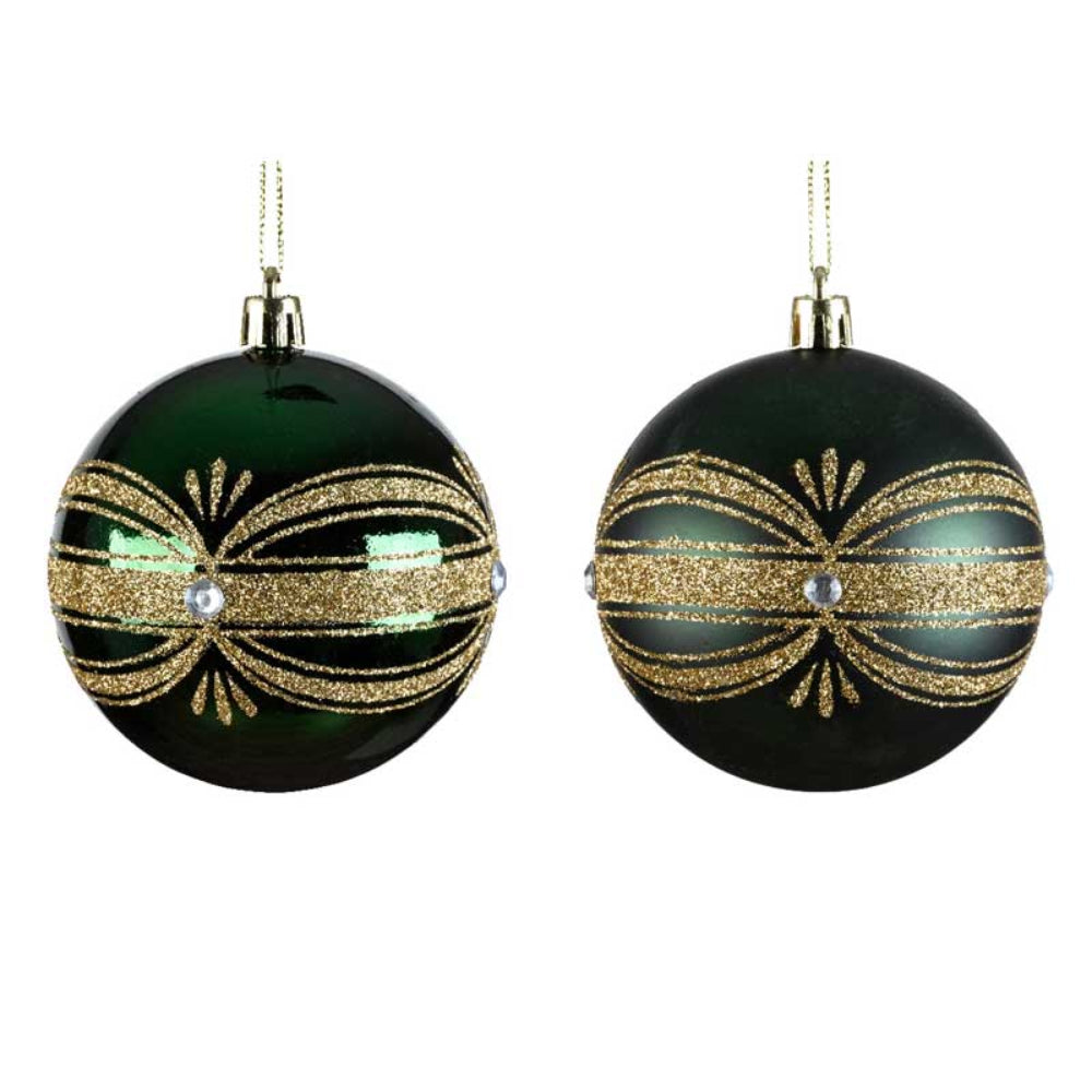 Shatterproof Bauble 8cm Pine Green