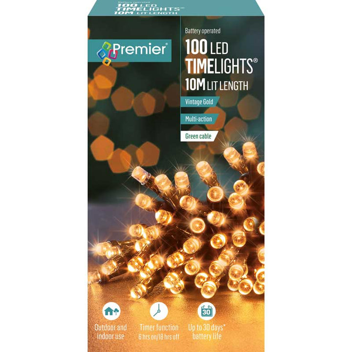 100 LED Timelights Battery Operated Lights