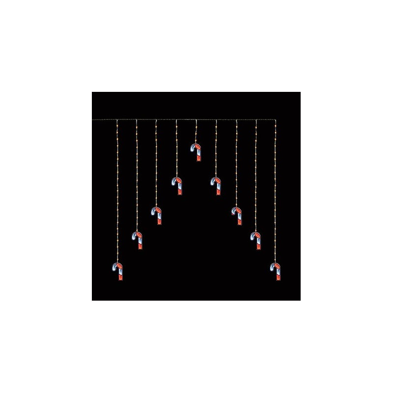 Infinity Curtain Lights - Candy Cane