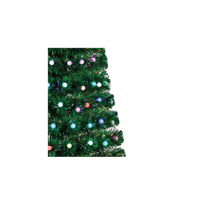 Fibre Optic Christmas Tree With Colour Change Ball Decoration