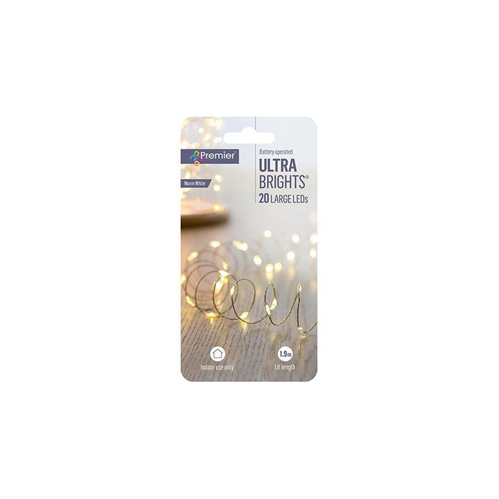 20 LED Battery Operated Ultrabrights String Lights