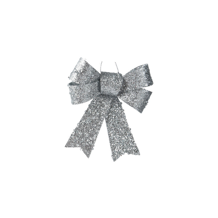 10.5cm Plastic Bow Ornament- Choice Of Colours