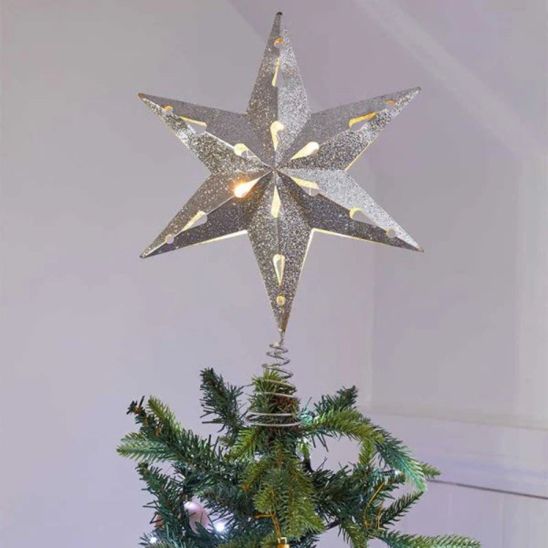 Light Up Star Topper Silver