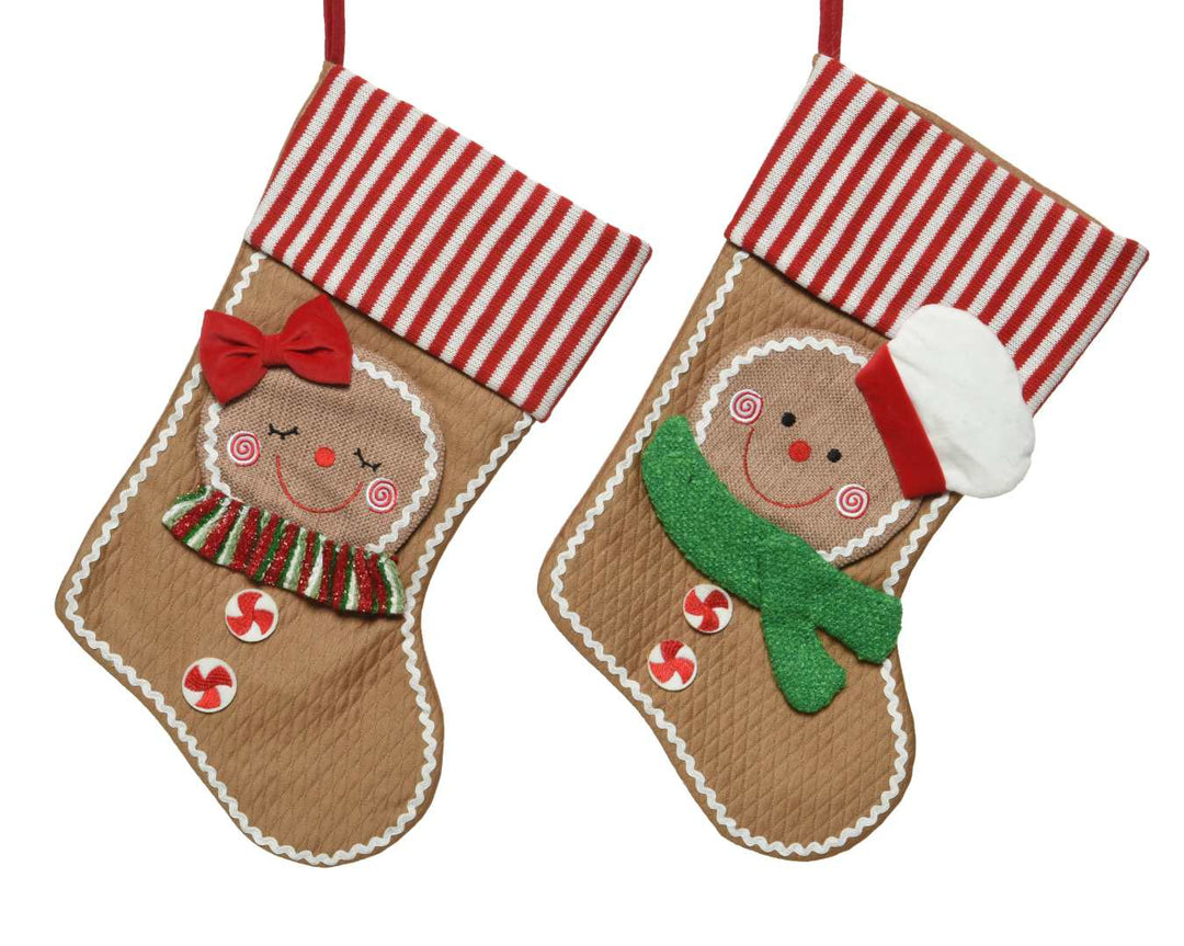 52cm Polyester Gingerbread Stocking