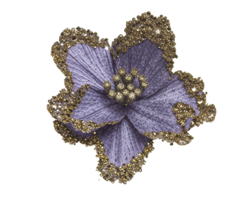 18cm Clip On Flower Purple
