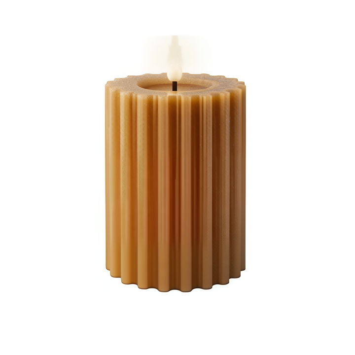 LED Carved Candle - Brown