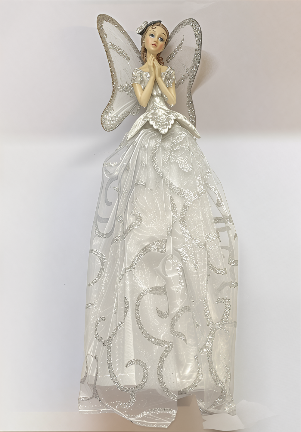 Fairy/ Angel White & Silver Tree Topper