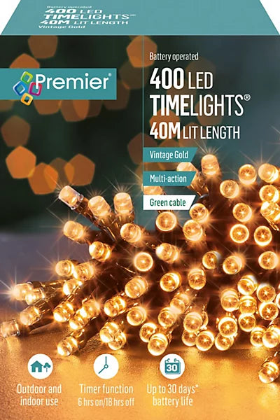 400 LED Timelights Battery Operated Lights