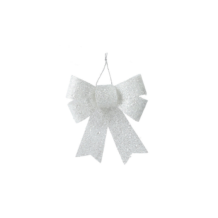 10.5cm Plastic Bow Ornament- Choice Of Colours