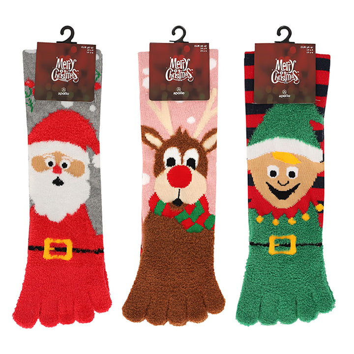 Apollo Ladies X-Mas Toe Socks (Pair)