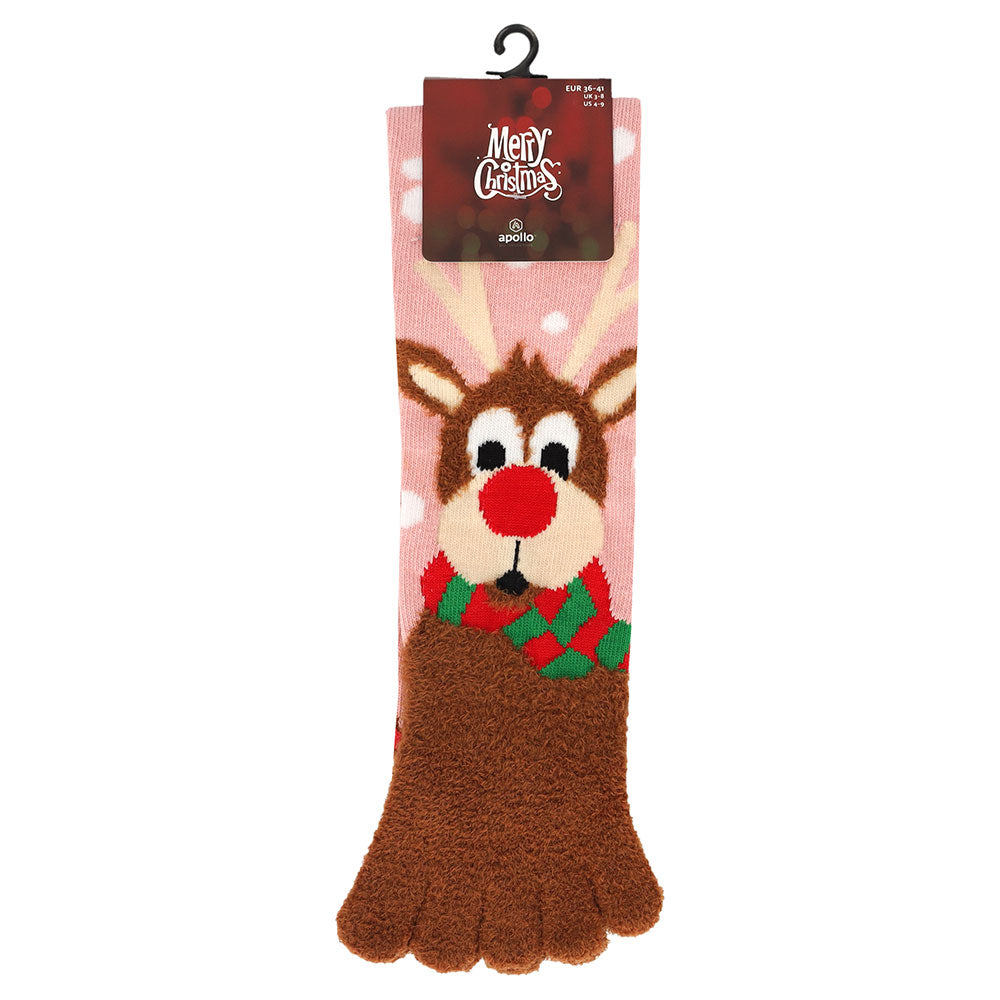 Apollo Ladies X-Mas Toe Socks (Pair)