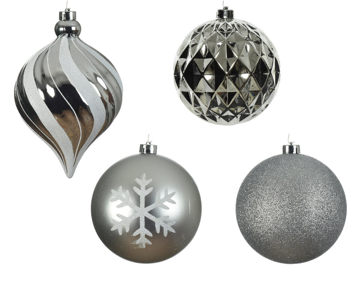 Shatterproof Bauble Silver - Set of 6