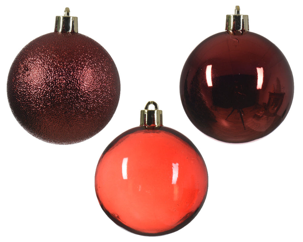 6cm Shatterproof Baubles - Oxblood (Box of 25)