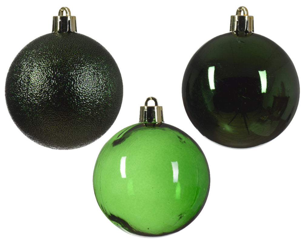 6cm Shatterproof Baubles - Pine Green (Box of 25)