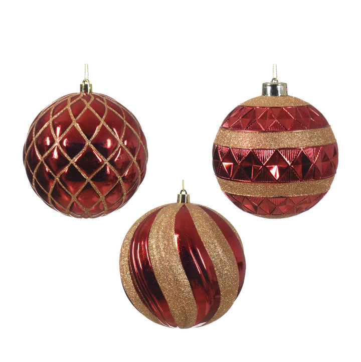 Baubles Shatterproof - Christmas Red