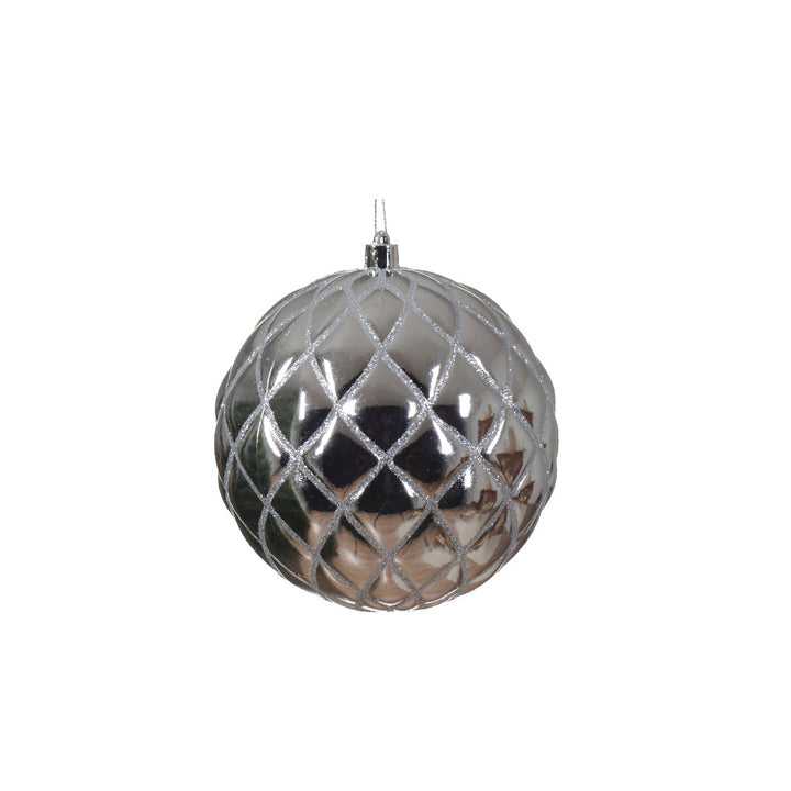 Baubles Shatterproof - Silver 12cm