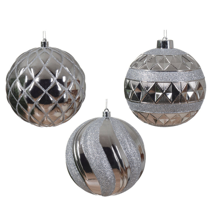 Baubles Shatterproof - Silver 12cm