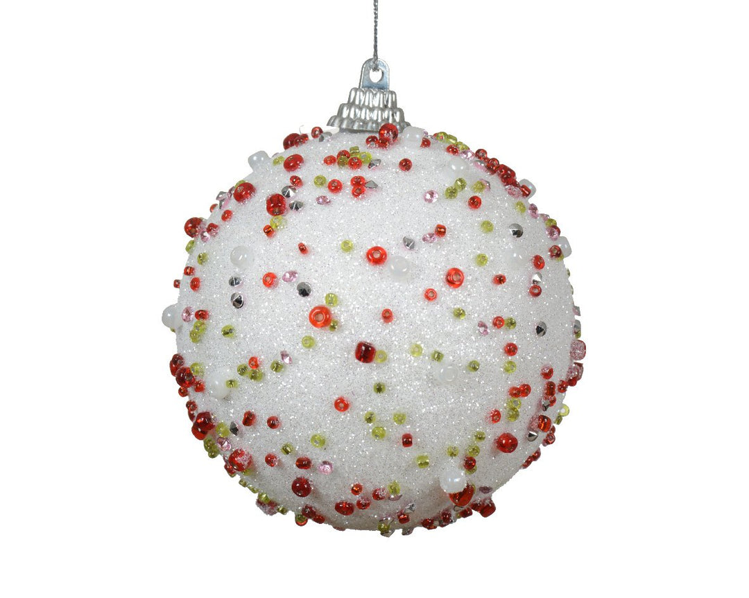 Kaemingk Foam Bauble W/ Glitters & Beads