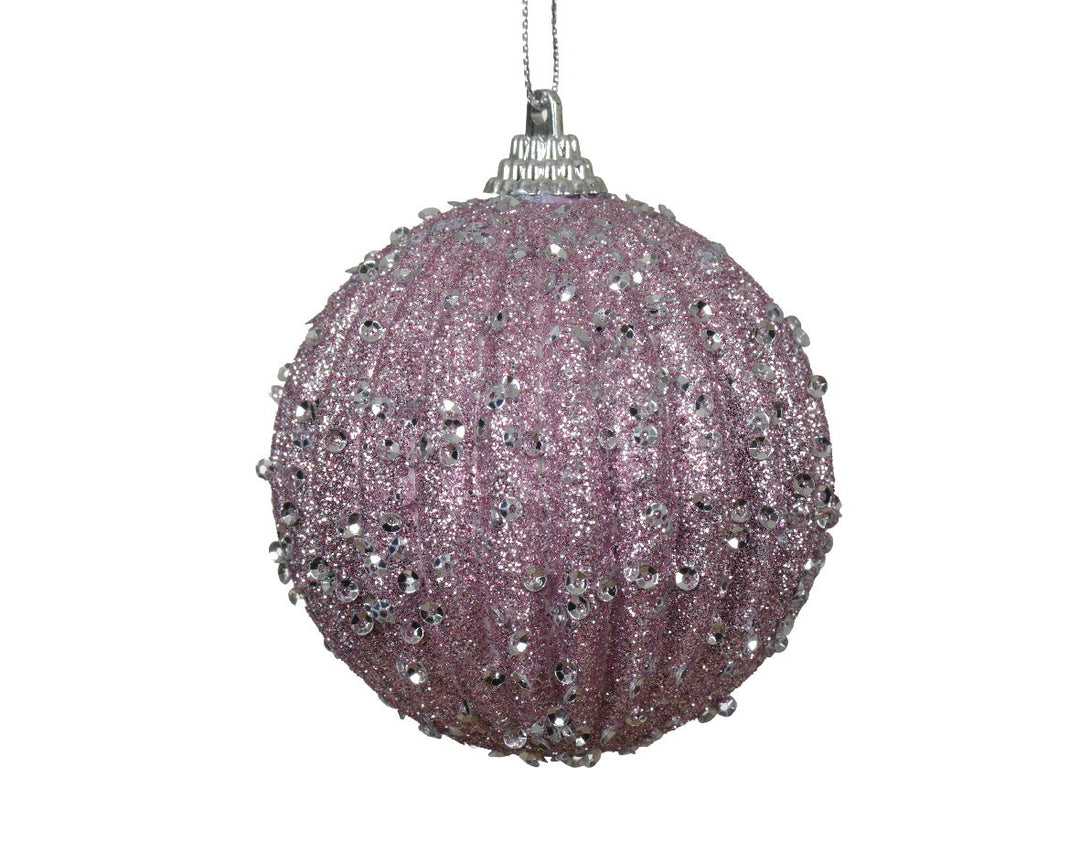 Kaemingk Foam Bauble On Wire W/ Glitters & Sequins