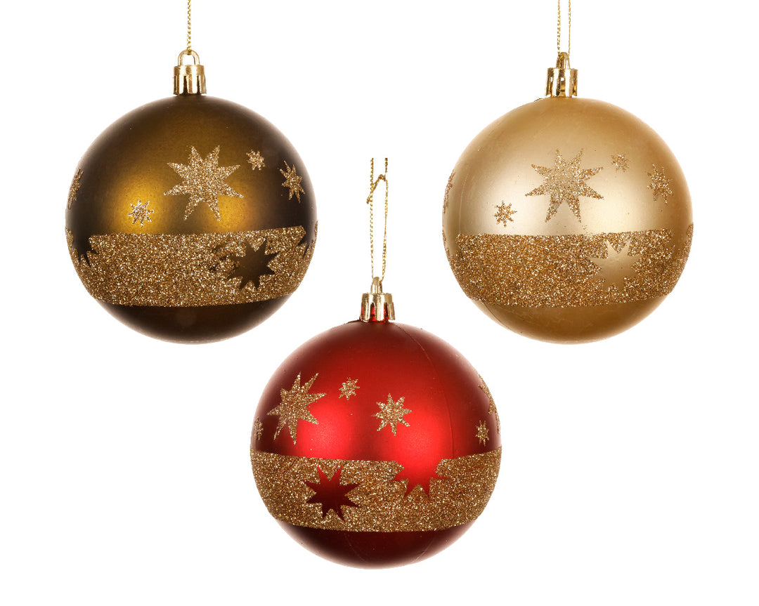 8cm Bauble With Star Design
