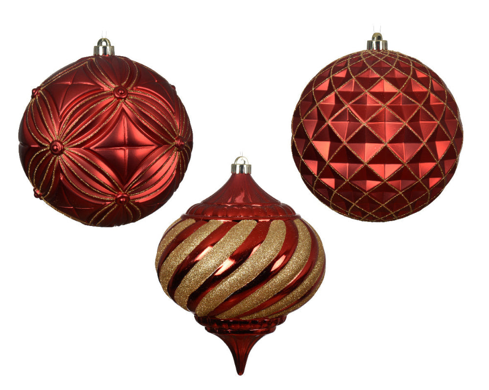 20cm Bauble Polystyrene Christmas Red