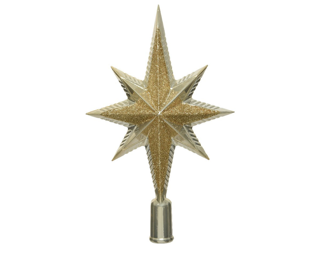 Kaemingk Shatterproof Treetopper W/ Glitter - Gold