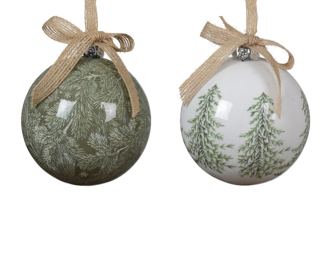 Kaemingk Foam Bauble W/ Pines & Branch