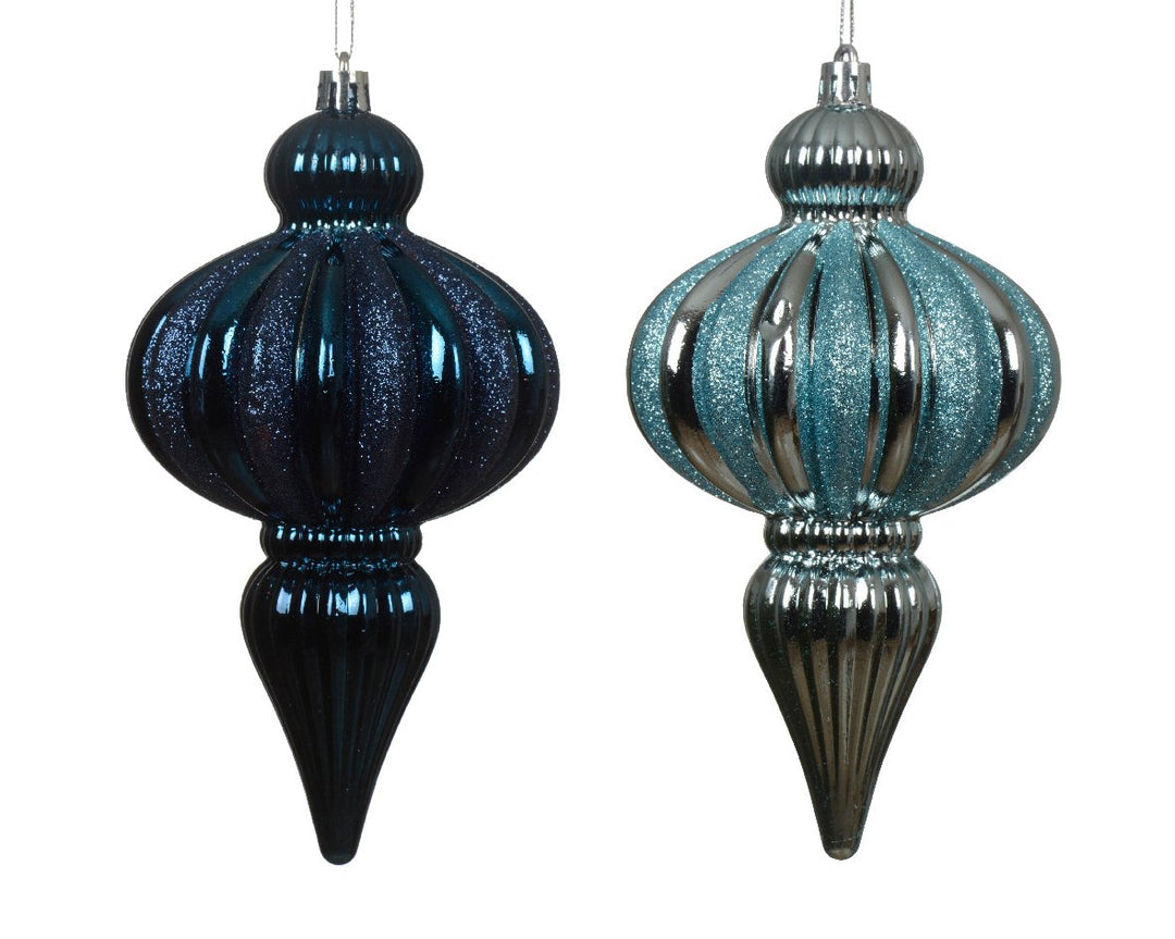 Kaemingk Plastic Finial Ornament On Wire - Set of 2