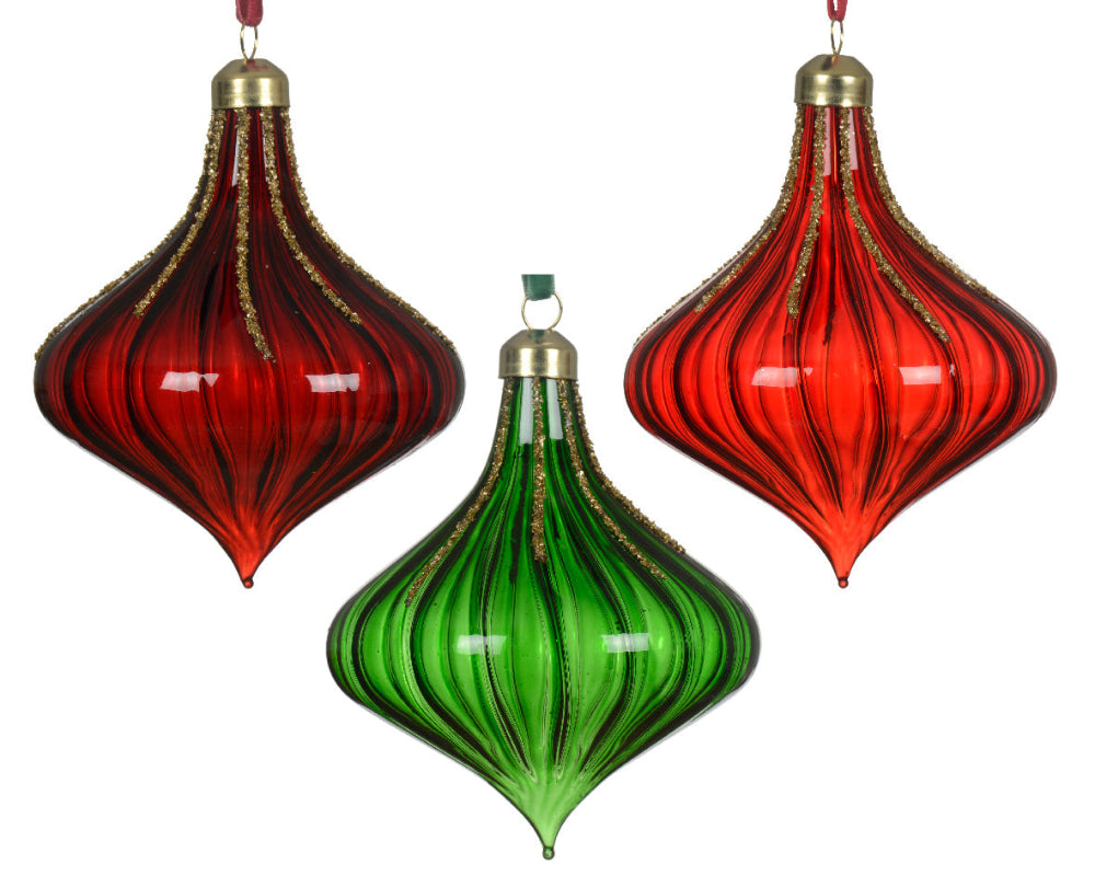 Glass Onion Transparent Color With Glitter Lines