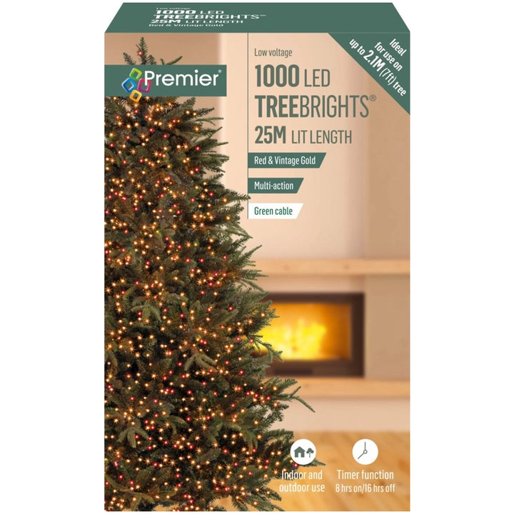 1000 LED TreeBrights Tree Lights With Green Cable