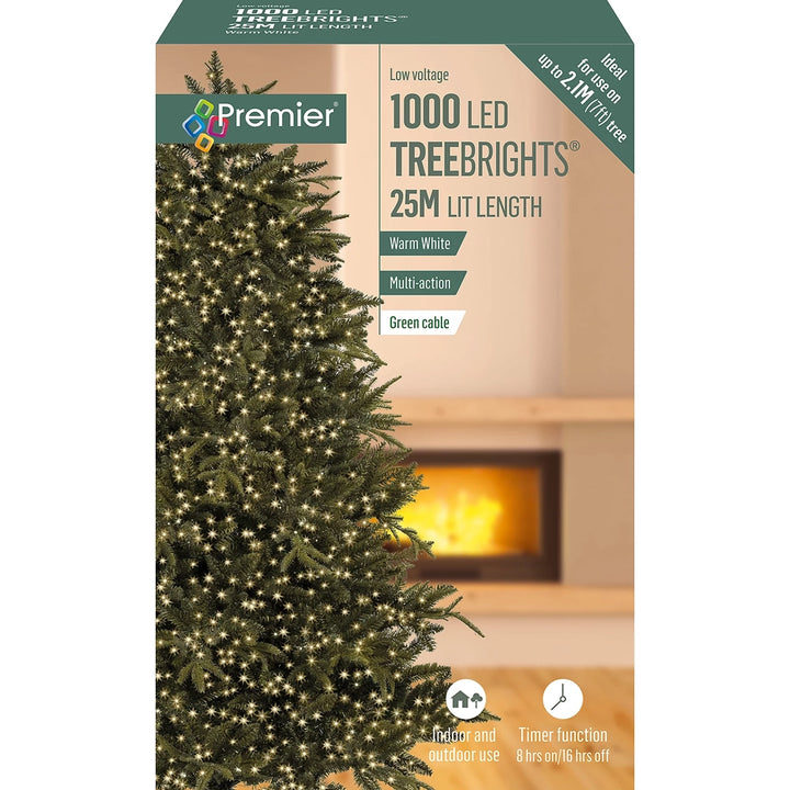 1000 LED TreeBrights Tree Lights With Green Cable