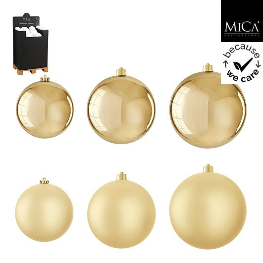 Edelman Unbreakable Christmas Bauble Set 74pcs Gold - d25cm