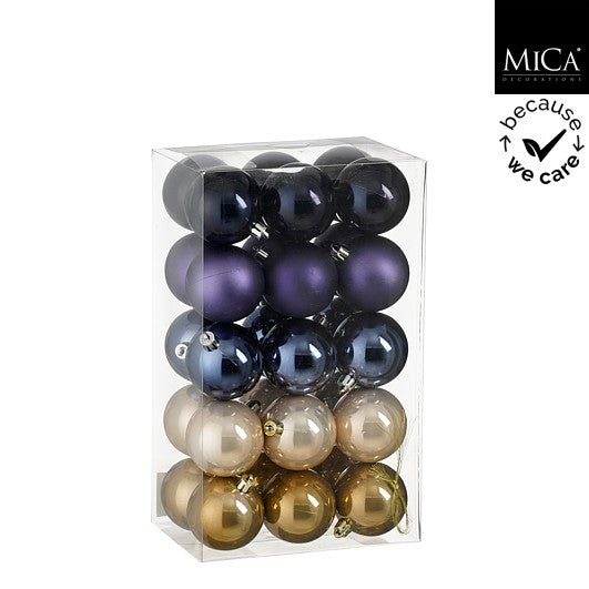 Edelman Unbreakable Bauble Set 30pcs Purple - d6cm
