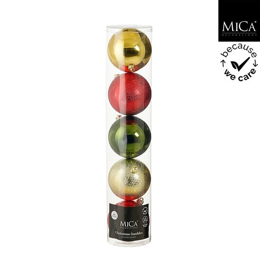 Edelman Unbreakable Bauble Set 5pcs Gold - d15cm
