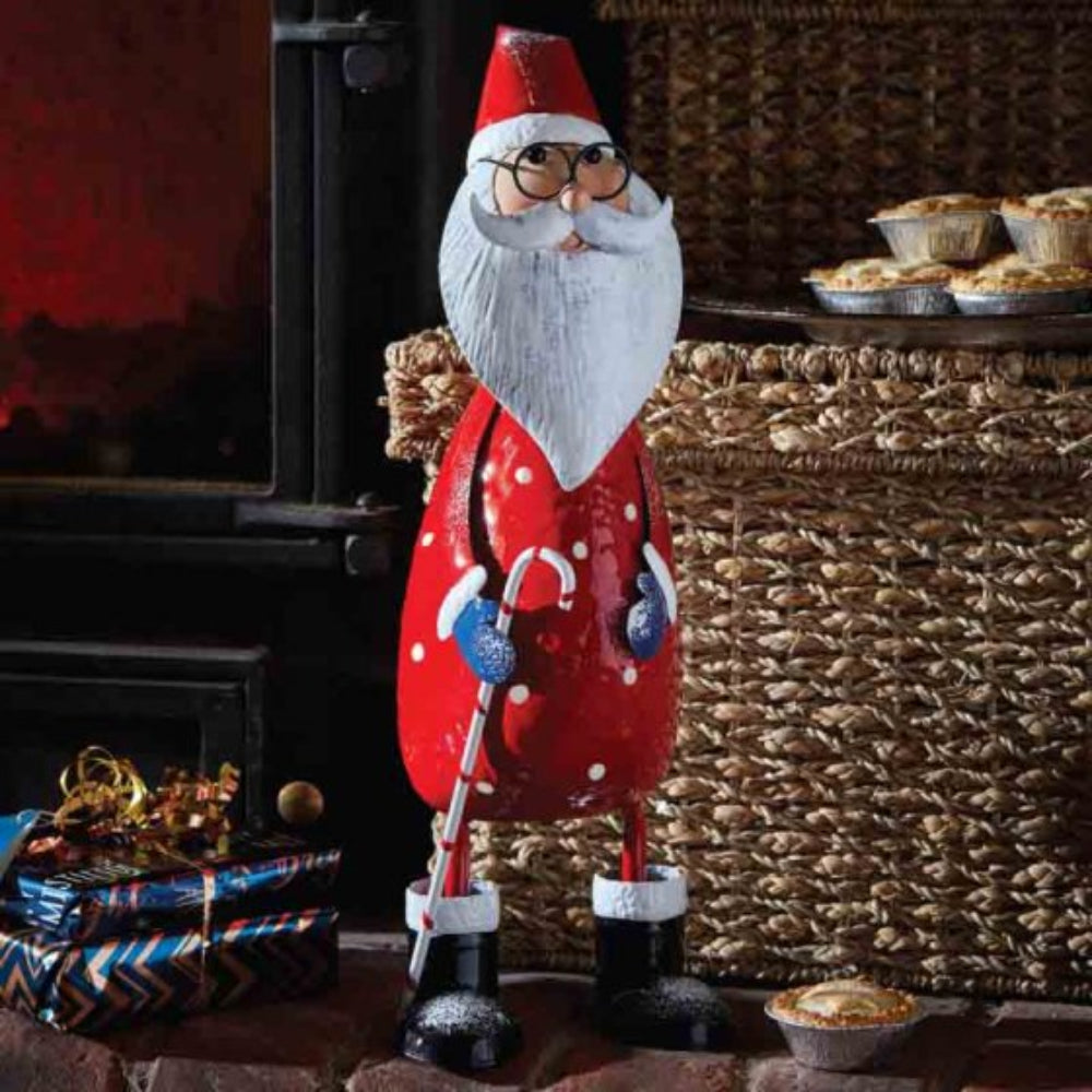 Festive Folk Polka Santa