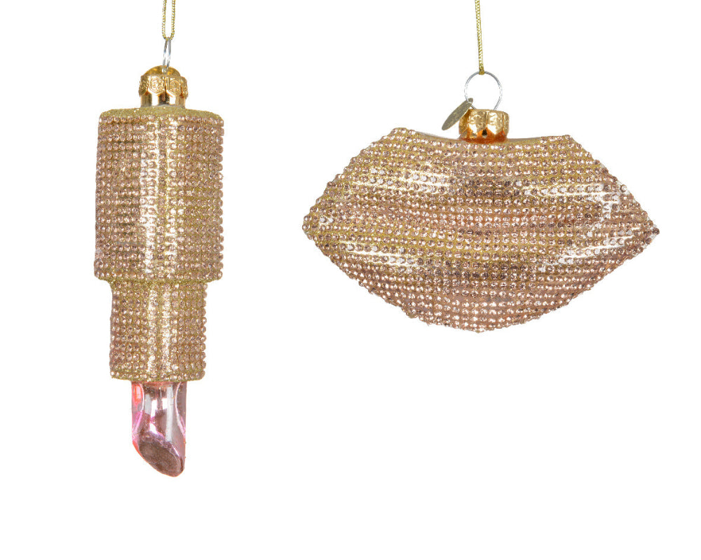 Glass Figure With Gold Diamonds