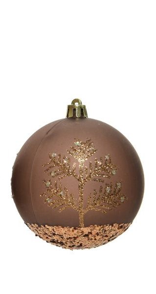 8cm Bauble With Tree Design