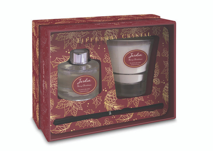 Jardin Collection Christmas Candle & Diffuser Set - Merry Christmas