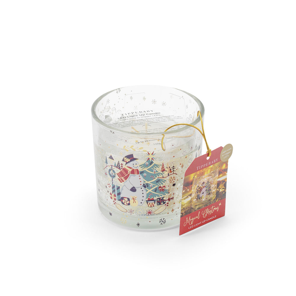 Christmas Snowman Led Candle