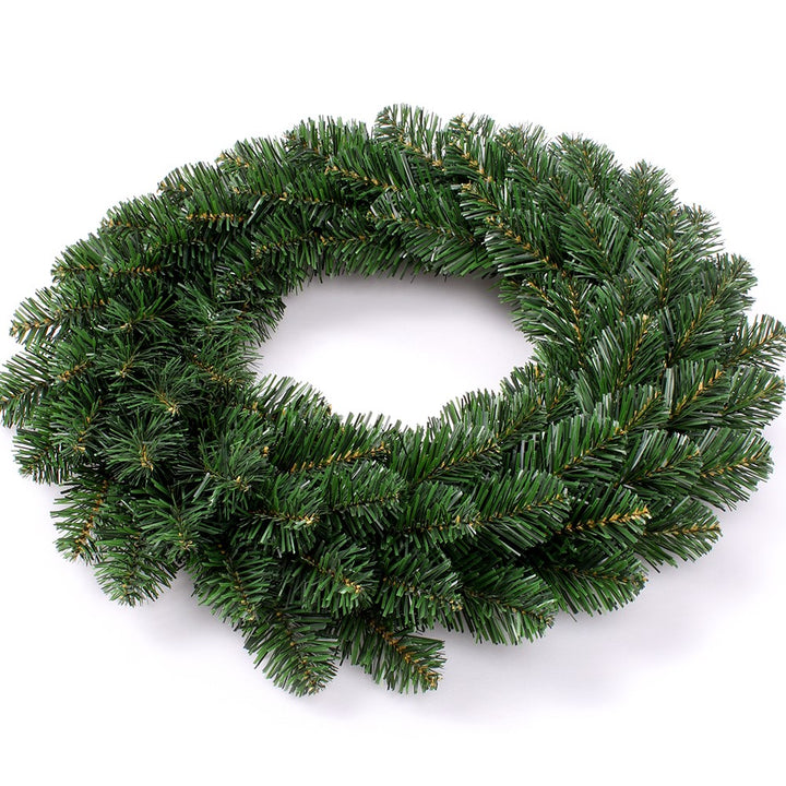Green artificial Christmas wreath