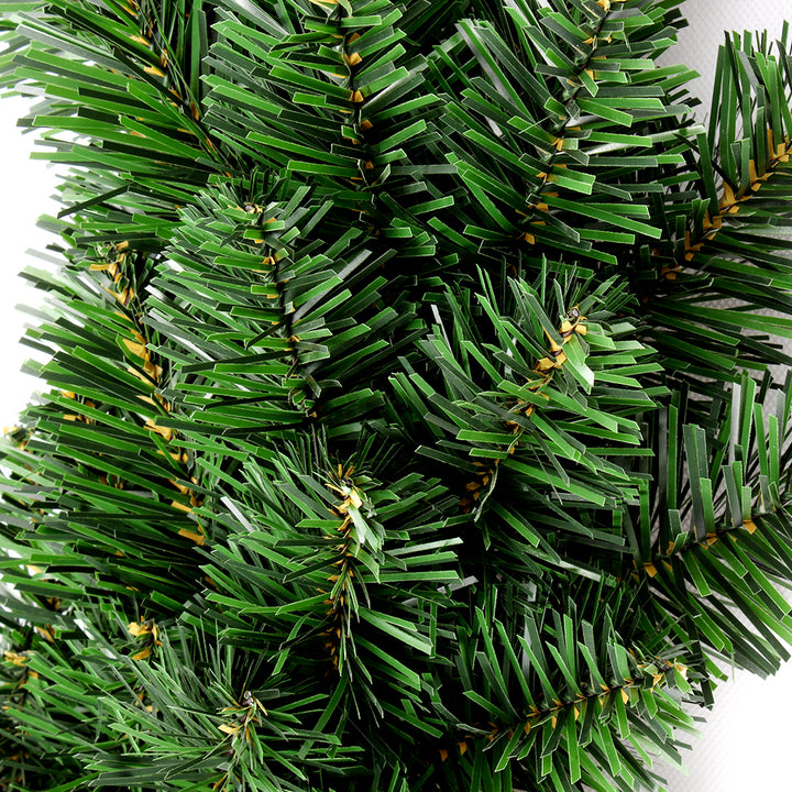 Green artificial Christmas wreath