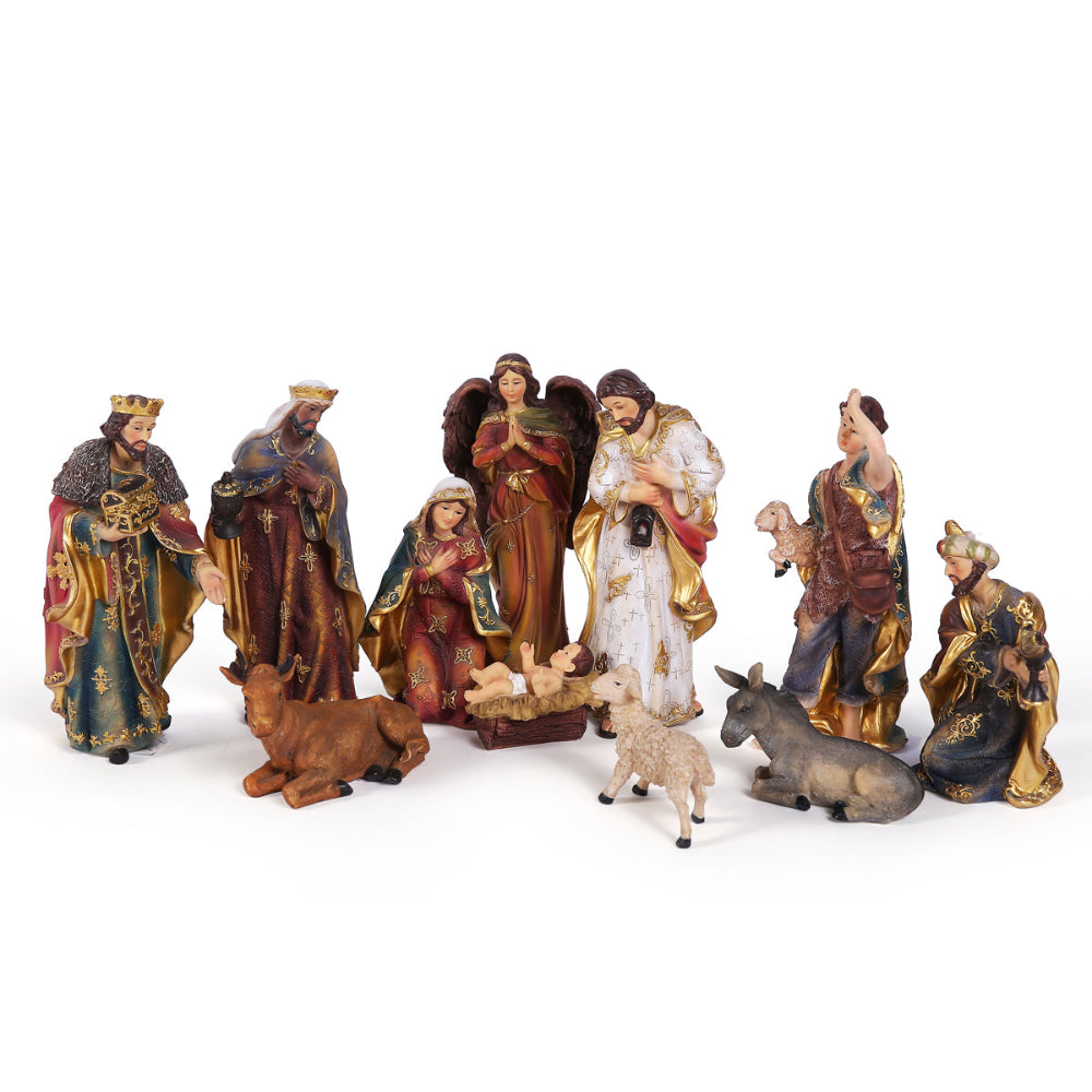 8in 11pce Nativity Figures