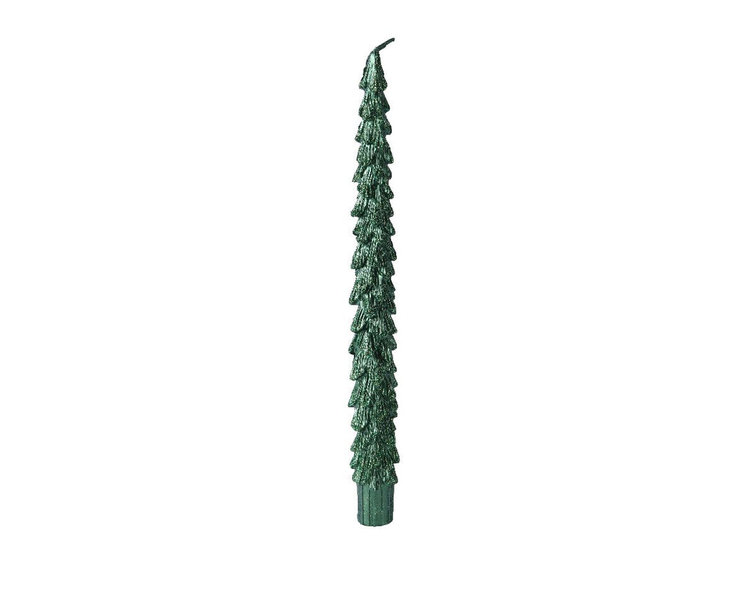 Kaemingk Wax Candle - Tree W/ Glitter