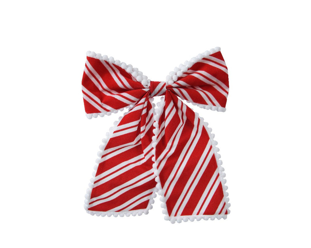 Kaemingk Red & White Bow On Clip - Set of 2