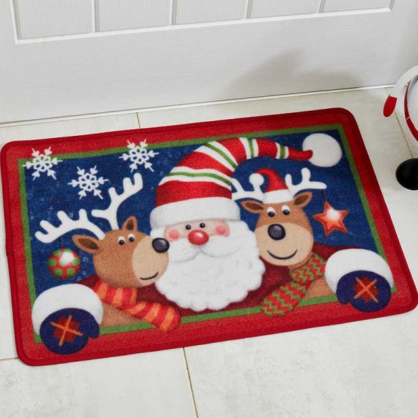 Chirstmas Doormat - Santa & Friends