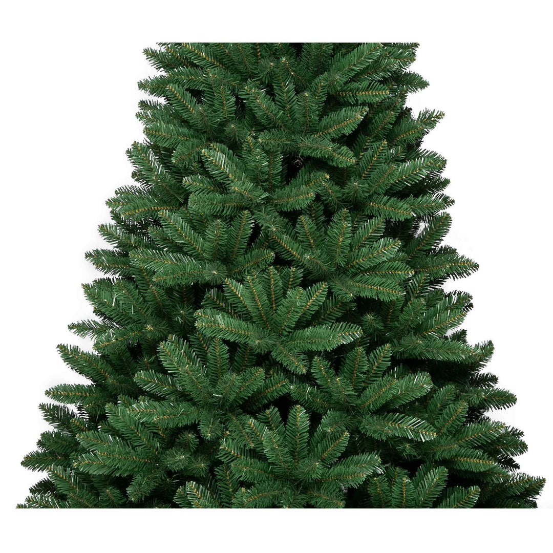 Green artificial Christmas tree