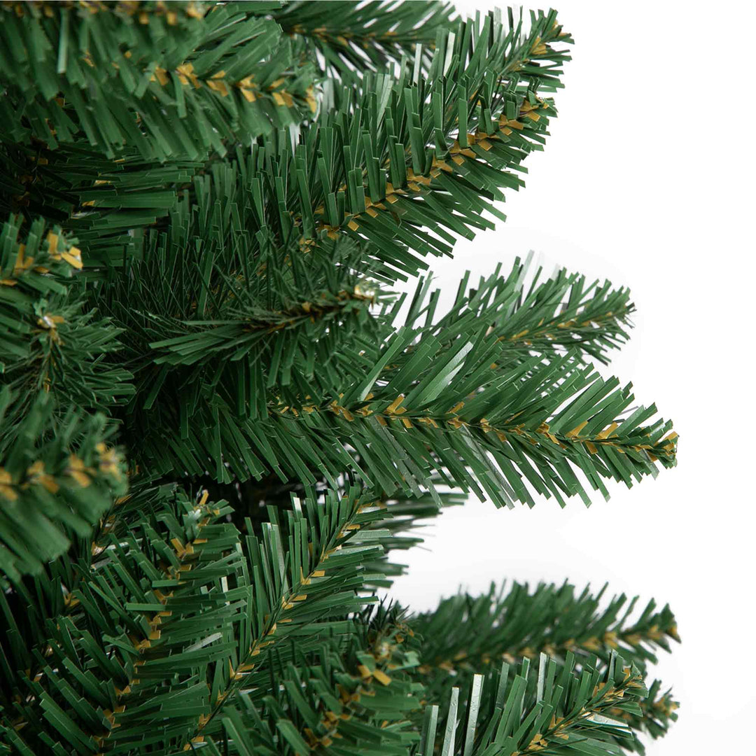 Green artificial Christmas tree