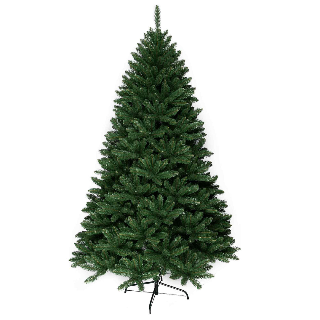 Green artificial Christmas tree